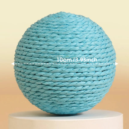 Pelota de sisal interactiva para rascar con sonido: juguete divertido y atractivo para gatos