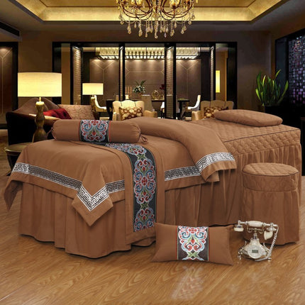 Four-piece high-end pure color beauty bedspread - Wnkrs