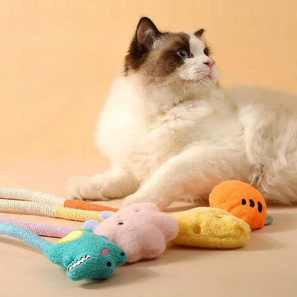 Bâton interactif à la menthe pour chat - Jouet de nettoyage des dents pour chats