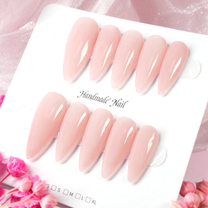 Faux ongles à coller rose nude