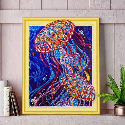 Diamond Painting Kit - 3D Embroidery 5D - Colorful Jellyfish - Wnkrs