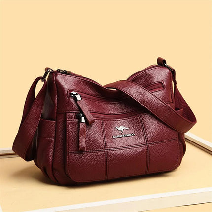 Luxury Women's Leather Shoulder Crossbody Bag - Fashionable and Versatile Handbag for 2023