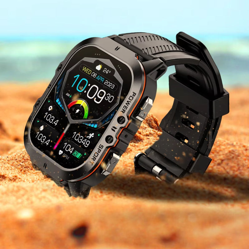 Tactical Smartwatch with 2'' Screen and Bluetooth Calling