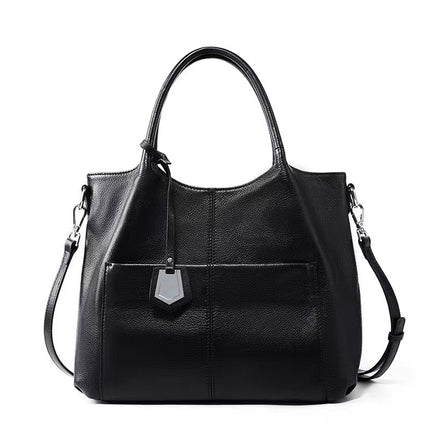 Sac à main fourre-tout grande capacité en cuir véritable pour femme