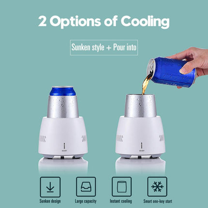 Portable Fast Cooling Cup Electronic Refrigeration Cooler for Beer Wine Beverage Mini Electric Drink Cooler Cup Instant Cooling - Wnkrs