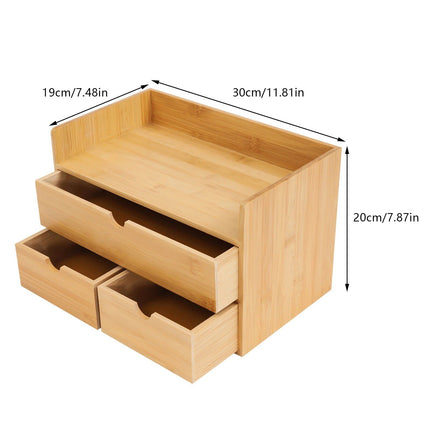 Original Bamboo 3-Drawer Desk Organizer - Wnkrs