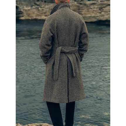 Stylish Men's Woolen Long Coat