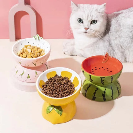 Gamelle en céramique en forme de fruit pour animaux de compagnie