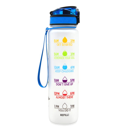 Plastic bottle frosted gradient bouncing cup water bottle sports bottle space cup travel cup - Wnkrs