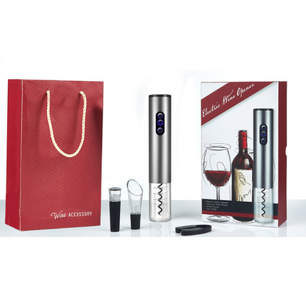 Red Wine Accessory Kit Electric Wine Opener Cutter Vacuum Stopper Aerator Wine Pourer - Wnkrs