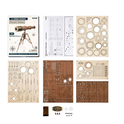 3D Wooden Monocular Telescope Puzzle - Wnkrs