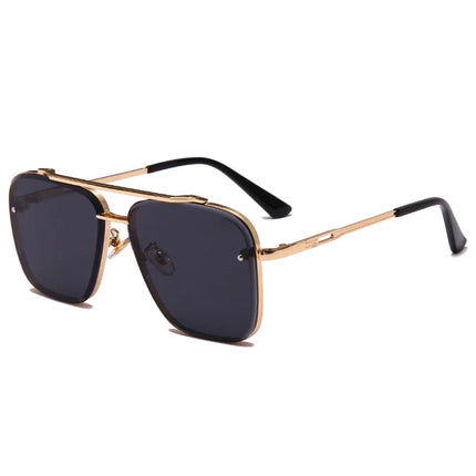 Classic Vintage Square Sunglasses - Luxury UV400 Metal Frame Shades for Men and Women