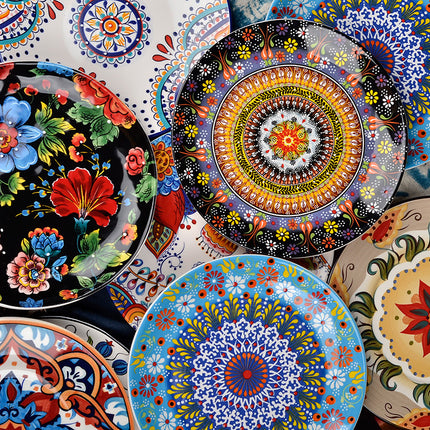 Underglaze Ceramic Tableware Bohemian Household Dishes - Wnkrs