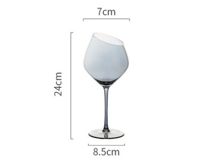 Wine Glass Oblique Mouth, Red Wine Glass Crystal Champagne Glass High-end Goblet Foreign Wine Glass - Wnkrs