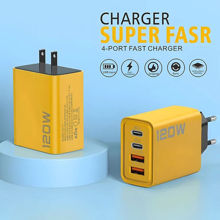 4-Port USB C PD Charger with Quick Charge 3.0