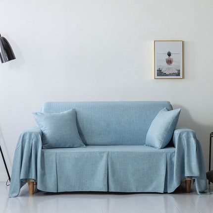 Simple solid color full cover thick sofa towel - Wnkrs