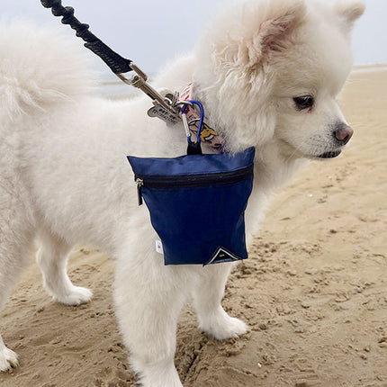 Sac à collations de dressage pour animaux de compagnie bleu