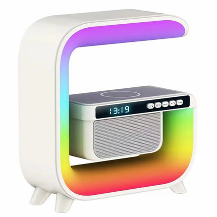 Wireless Charging Bluetooth Speaker with Alarm Clock & RGB Lighting - Wnkrs