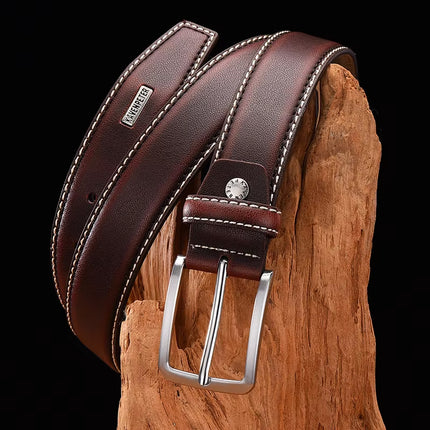 Ceinture vintage en cuir véritable