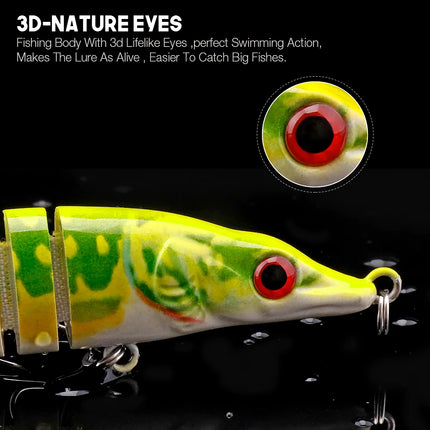 Leurre de pêche Crankbait Mini Pike 10 cm 8,7 g - Leurre artificiel à immersion lente pour brochet, bar et plus encore