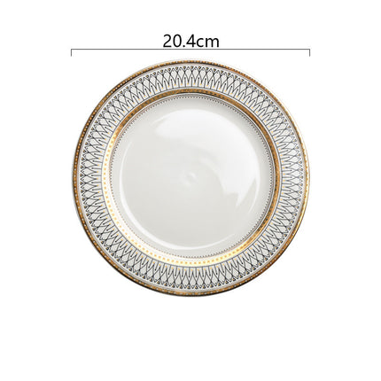 European-style plate Wobble plate plate Gold plated plate Glass beads Dot plate ceramic - Wnkrs