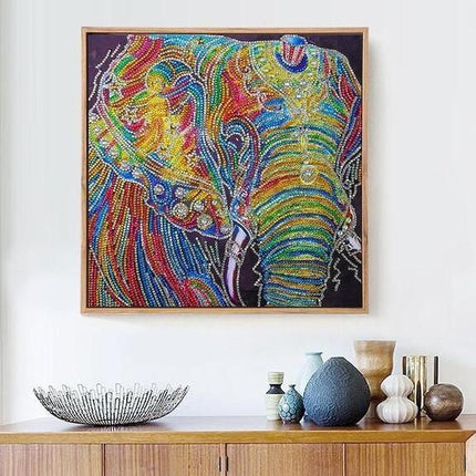 Mit Perlen - Der bunte Elefant - Diamond-Painting - Wnkrs