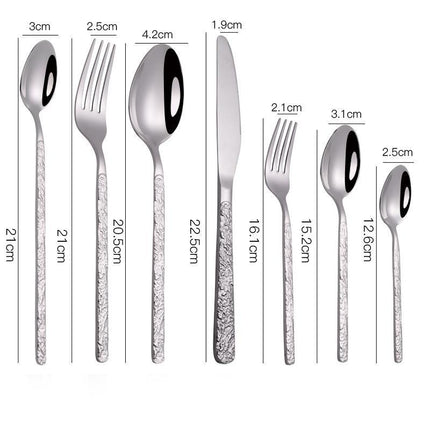 Embossed Textured Handle Steak Cutlery Western Cutlery - Wnkrs