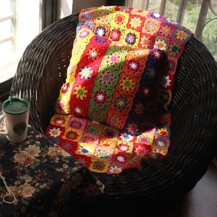 Hand crochet flower crochet bedside pillow - Wnkrs