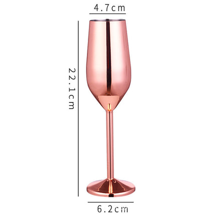 Stainless steel champagne glass and red wine cup - Wnkrs