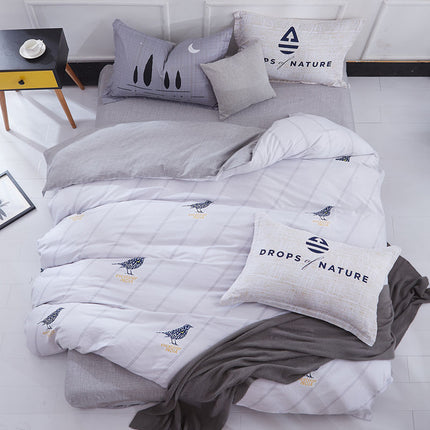 Pure cotton four-piece set cotton bed linen duvet cover single - Wnkrs