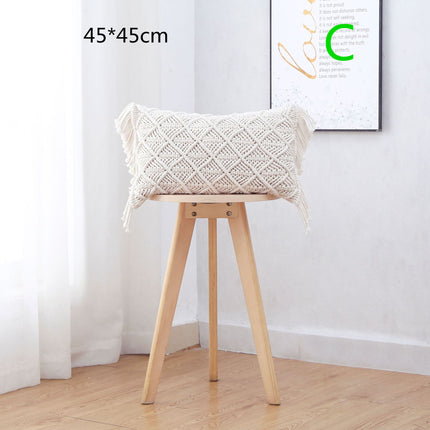 Hand-knitted Cotton Rope Craft Pillowcase - Wnkrs