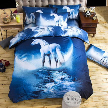 3D Print Bed Sheets Set Duvet Quilt Cover Sets Bed 4 Piece - Wnkrs