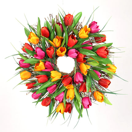 Simulation Long Leaf Tulip Garland Home Decoration Door Hanging - Wnkrs