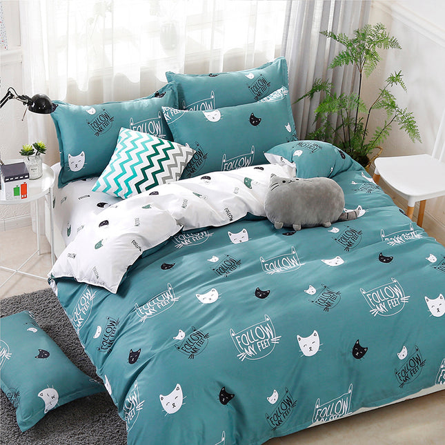 Three-piece Cotton Sheet Duvet Cover - Wnkrs