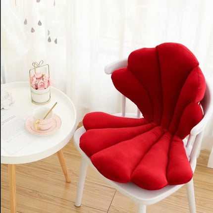 Luxurious Velvet Seal Shell Chair Cushion Unqiue Rose Seat Pillow Upscale Restaurant Chair Decor Girly Room Decorations - Wnkrs