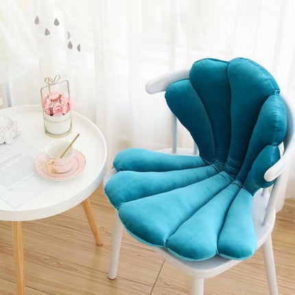 Luxurious Velvet Seal Shell Chair Cushion Unqiue Rose Seat Pillow Upscale Restaurant Chair Decor Girly Room Decorations - Wnkrs