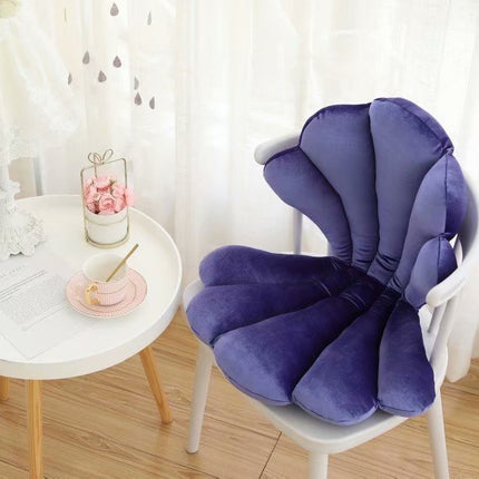 Luxurious Velvet Seal Shell Chair Cushion Unqiue Rose Seat Pillow Upscale Restaurant Chair Decor Girly Room Decorations - Wnkrs