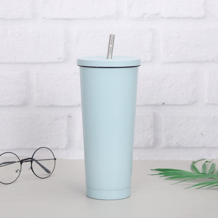 Creative Coffee Cup with Stainless Steel Straw Cup Insulation Cup - Wnkrs