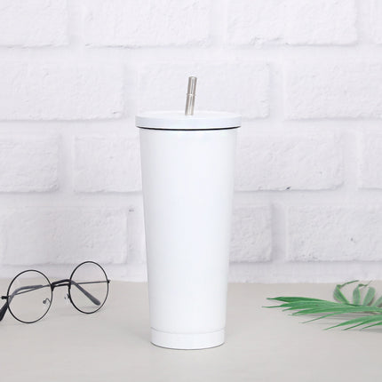 Creative Coffee Cup with Stainless Steel Straw Cup Insulation Cup - Wnkrs