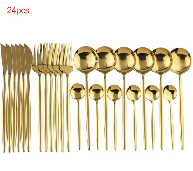 24pcs Luxury Cutlery Set - Wnkrs