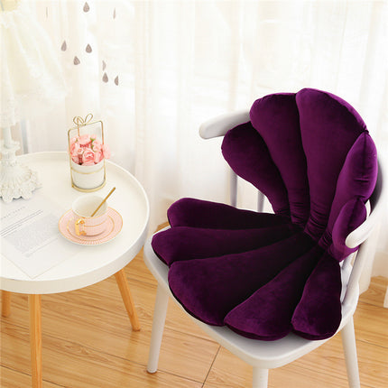 Luxurious Velvet Seal Shell Chair Cushion Unqiue Rose Seat Pillow Upscale Restaurant Chair Decor Girly Room Decorations - Wnkrs