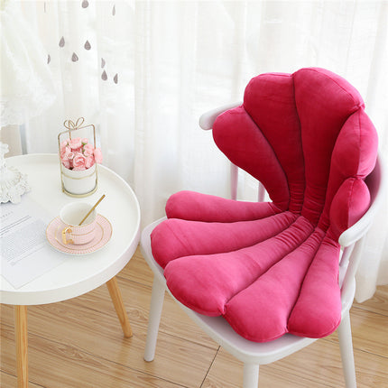 Luxurious Velvet Seal Shell Chair Cushion Unqiue Rose Seat Pillow Upscale Restaurant Chair Decor Girly Room Decorations - Wnkrs