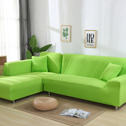 L-Shaped Sofa Solid Color High Elastic All-Inclusive Sofa Cover - Wnkrs