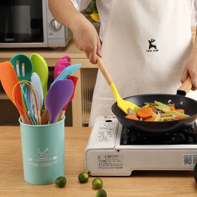 Silicone Kitchenware Cooking Utensils Set Heat Resistant Kitchen Non-Stick Cooking Utensils Baking Tools - Wnkrs