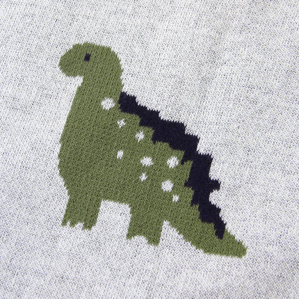 Baby Blanket Cartoon Little Dinosaur Knitted Baby Blanket Quilt - Wnkrs