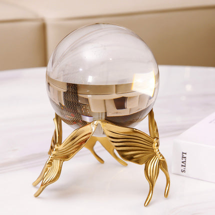 European Modern Copper Crystal Ball Home Furnishing Decoration - Wnkrs