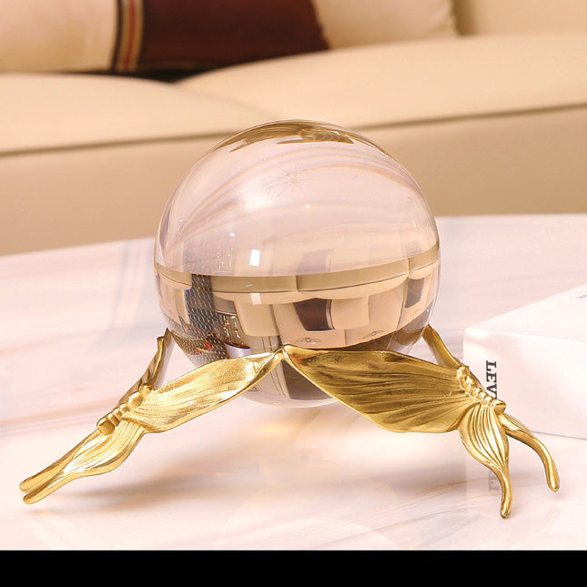 European Modern Copper Crystal Ball Home Furnishing Decoration - Wnkrs