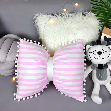 Black And White Striped Bow Waist Pillow Pillow Cute Cushion Lunch Break Pillow - Wnkrs