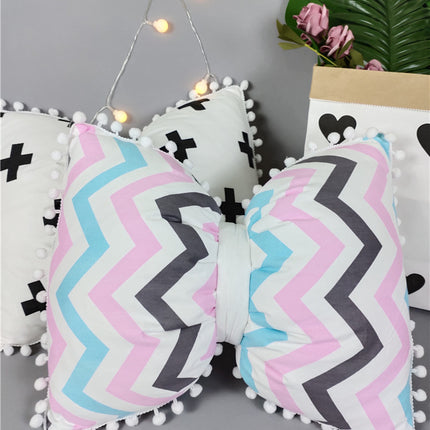 Black And White Striped Bow Waist Pillow Pillow Cute Cushion Lunch Break Pillow - Wnkrs