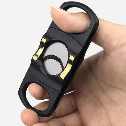 Cigar cutter Serrated double-edged cigar cutter Portable cigar cutter Cigar cutter blade design cigar cutter - Wnkrs